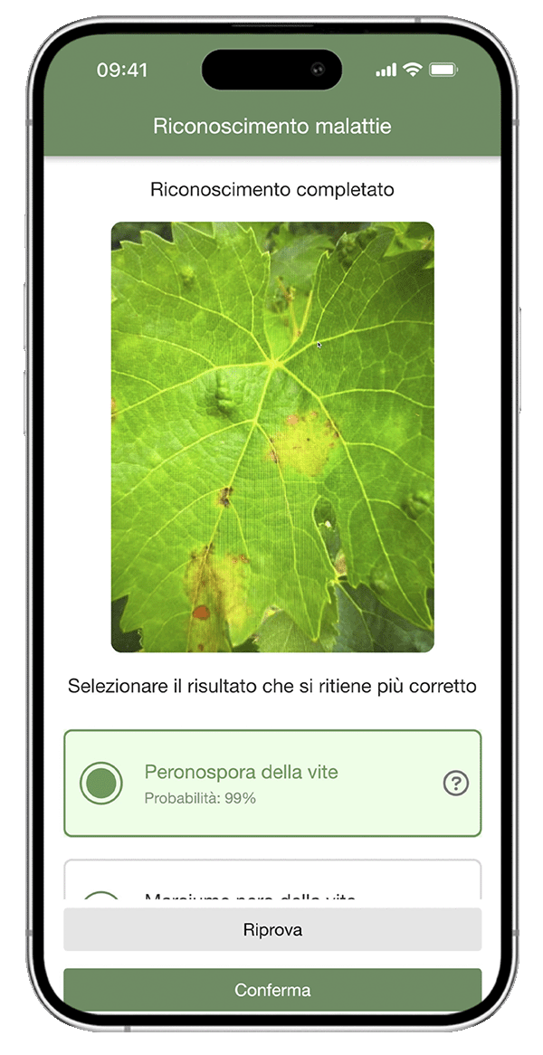 Protezione delle colture tramite app xFarm - tablet