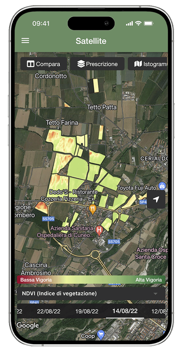 App precision farming xFarm - tablet