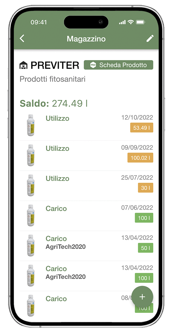 Gestione prodotti azienda agricola tramite app - xFarm