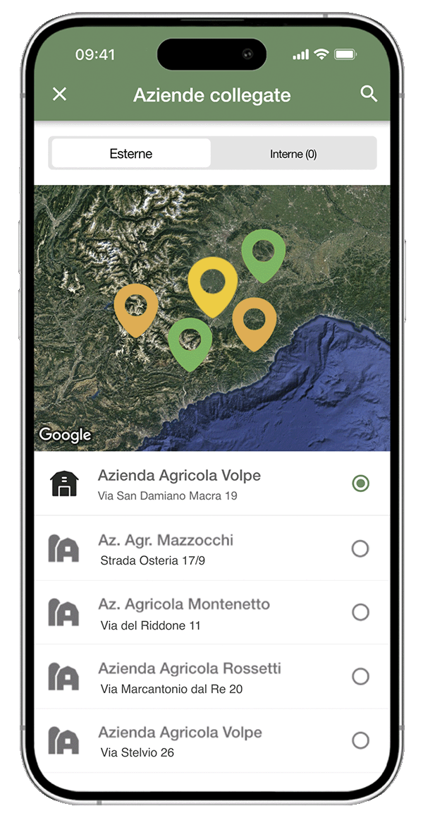 Software gestione azienda agricola - smartphone