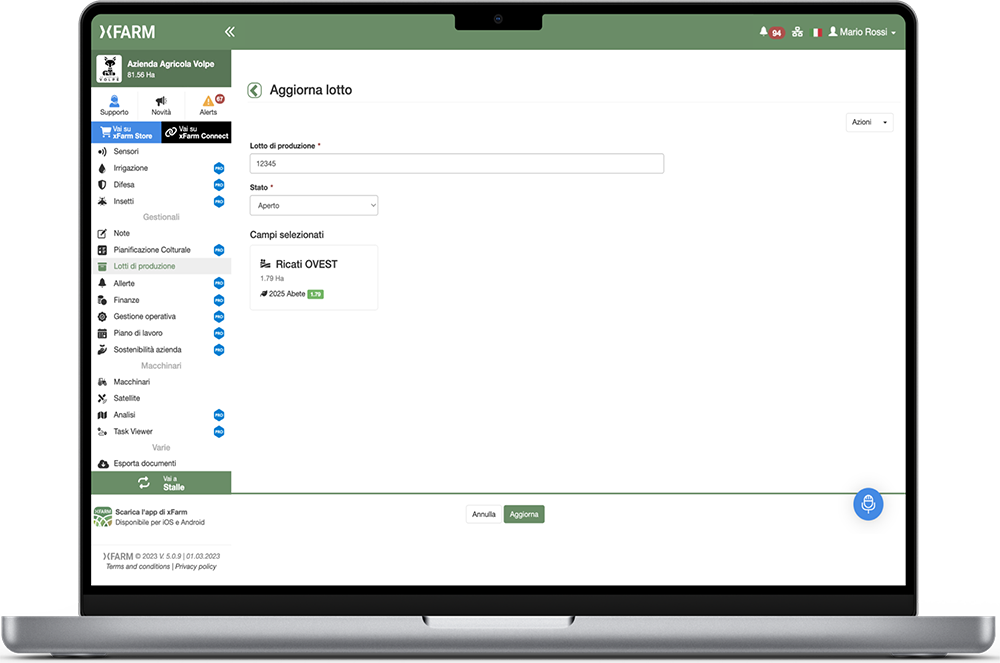 Software gestione documentazione agricola - xFarm