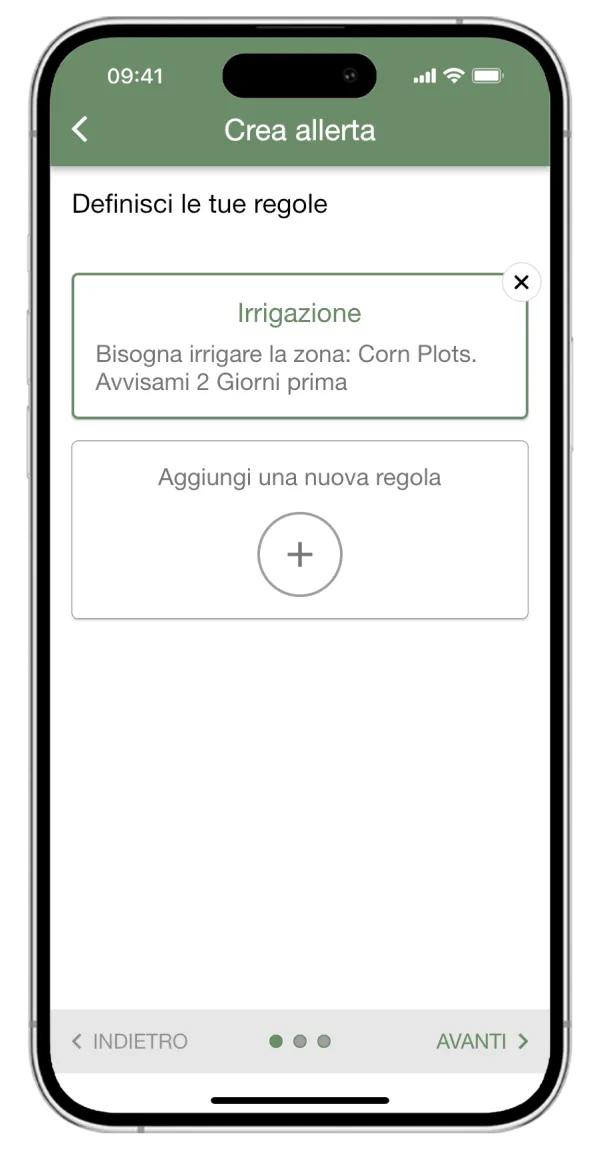 Monitoraggio irrigazione via app - xFarm