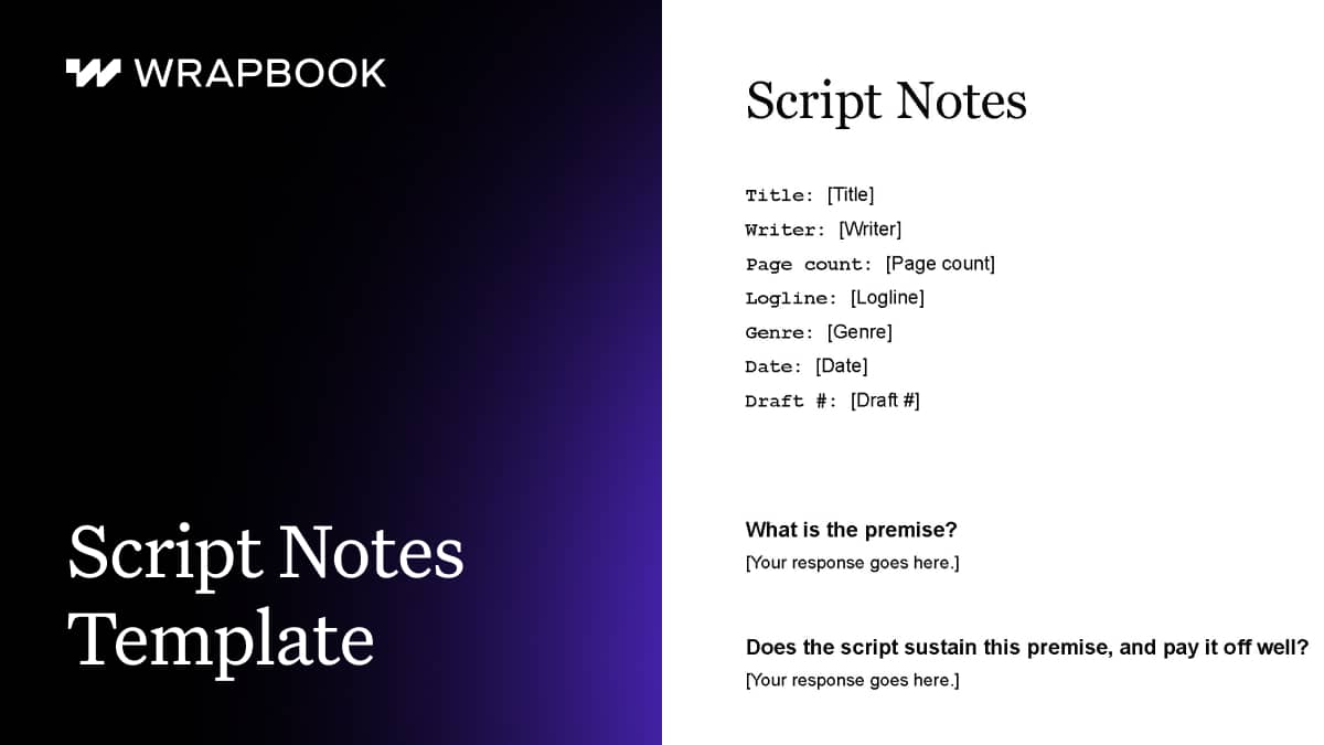 Download the Script Notes Template | Wrapbook