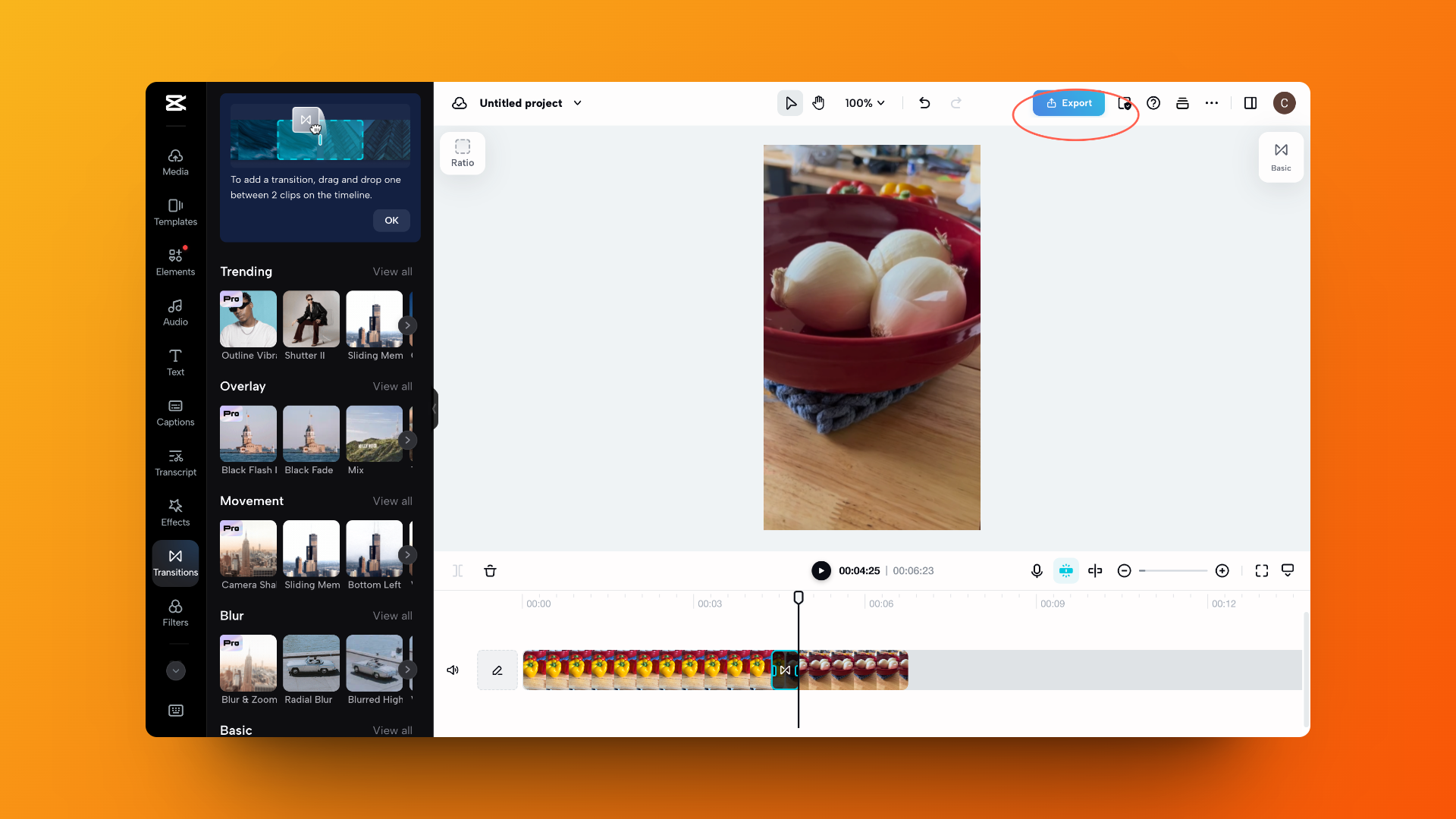 How to Add Transitions in CapCut