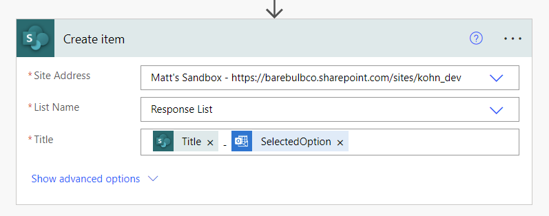 Add Responses to SharePoint List