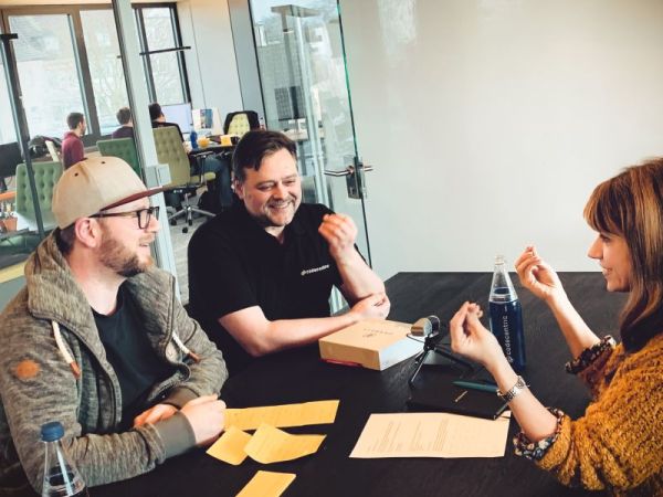 Aufnahme eines Recruiting Podcasts beim IT-Dienstleister Codecentric.