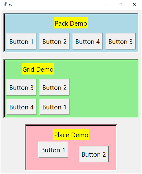 Geometry Managers Organizing Your Elements