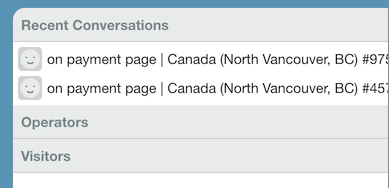 Updated email in visitor list