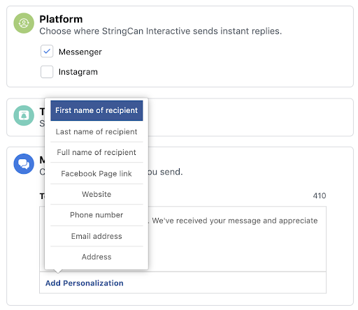 Facebook messenger tools