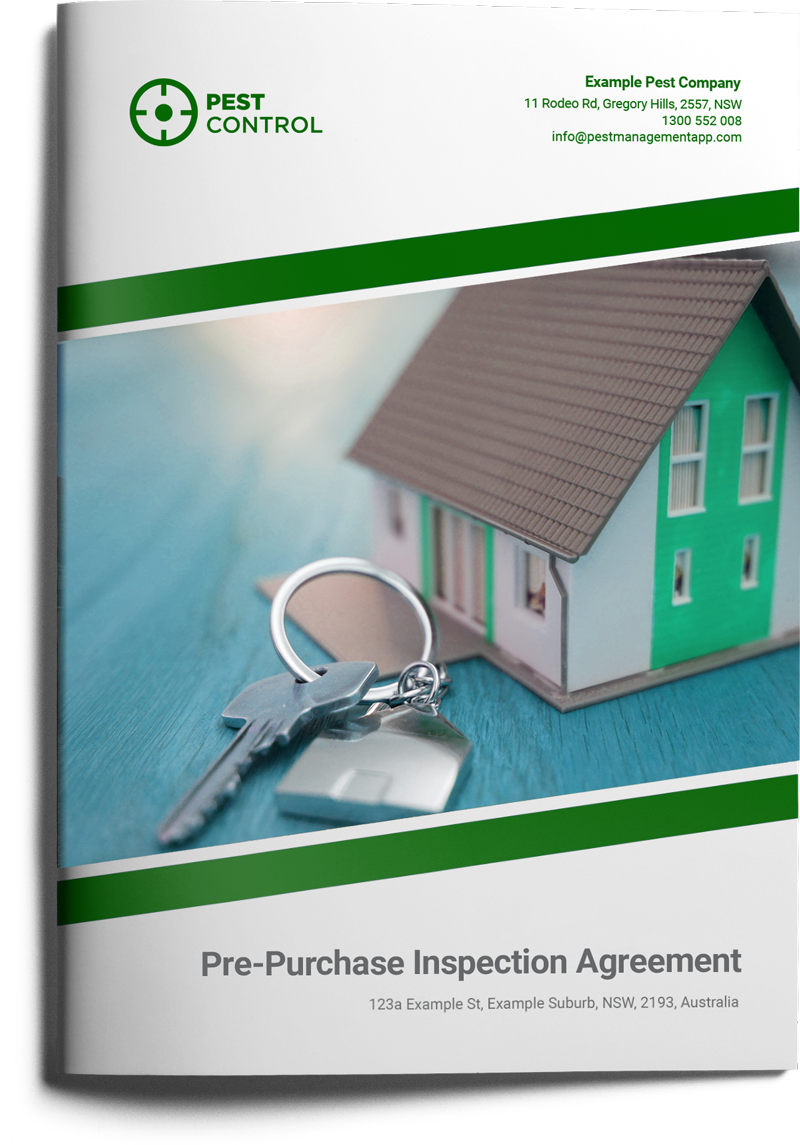 PrePurchase Inspection Agreement Pest Management App