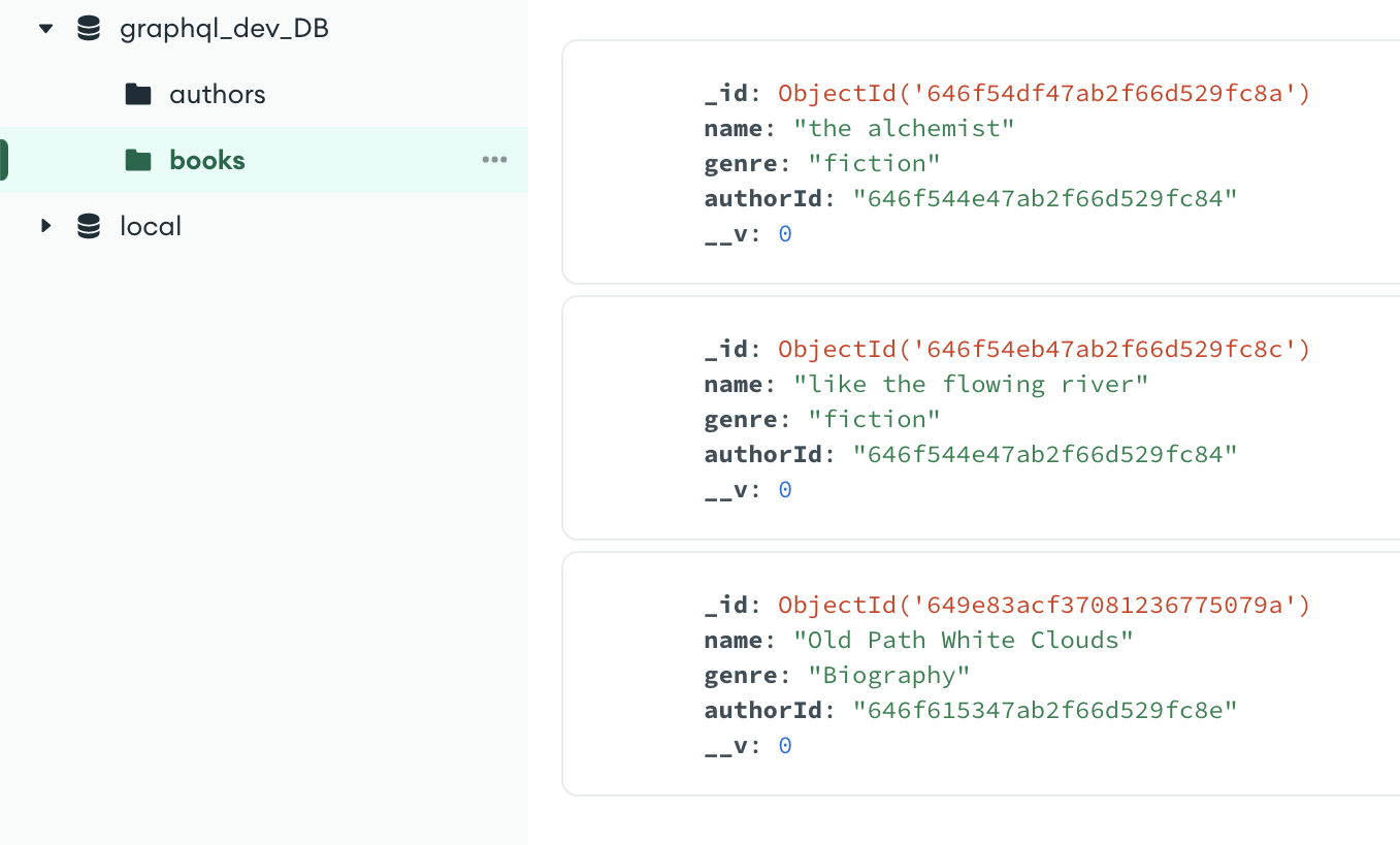 MongoDB in Compass