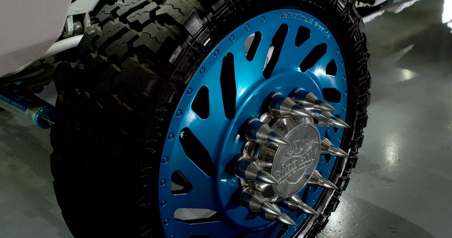 custom wheel with bigg boy logo
