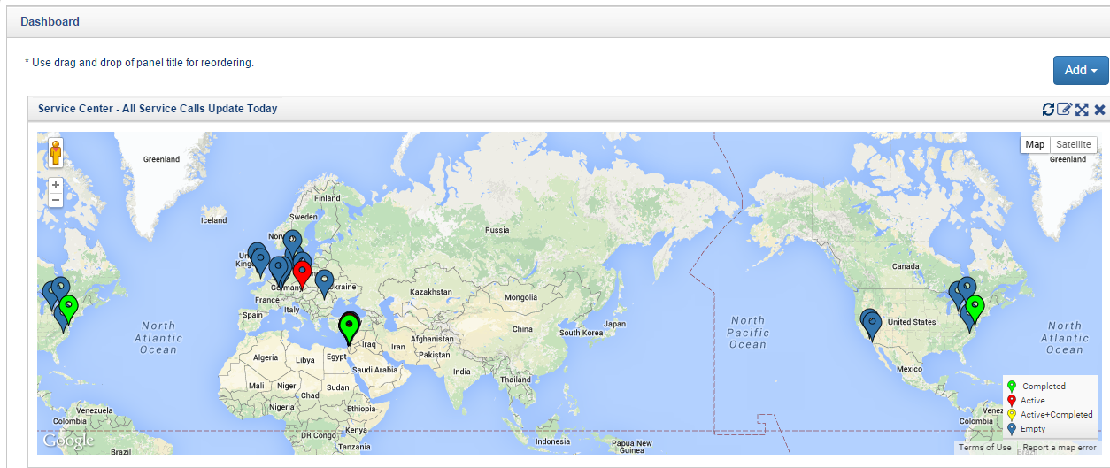 Fig 6: Follow Up Global Activity on Service Call using QPack Service Center