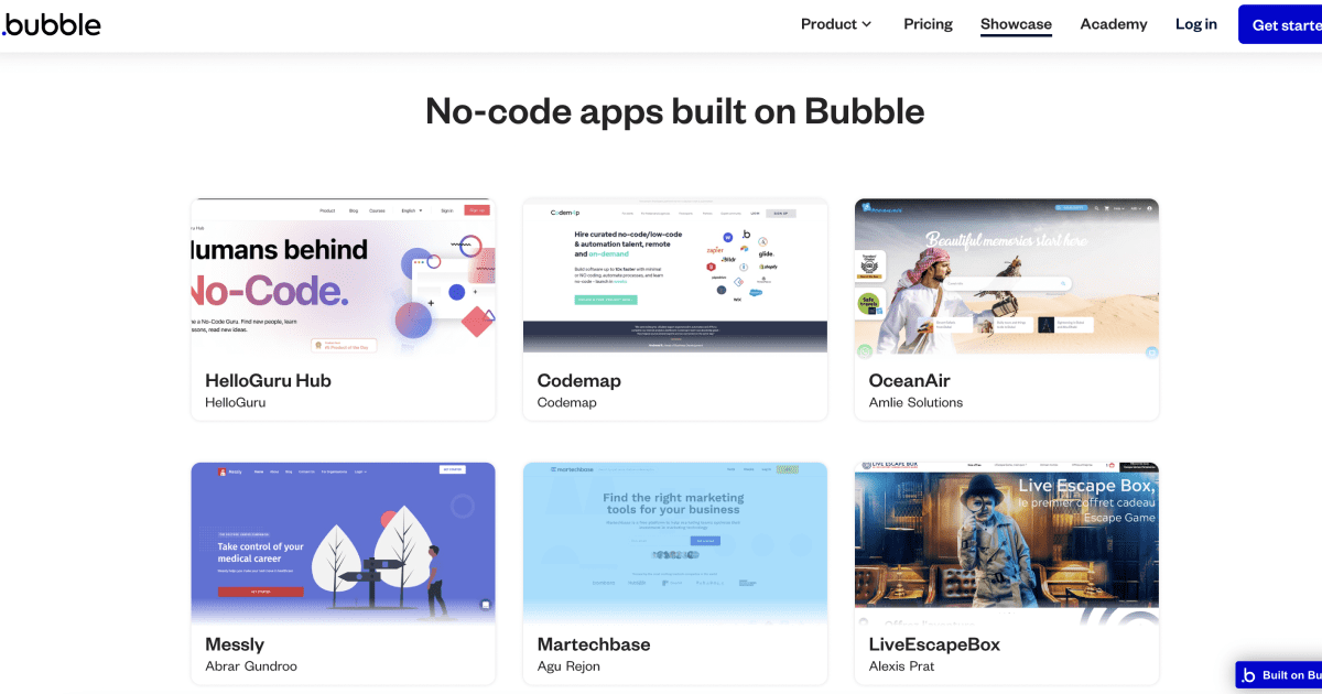 Bubble.io Nocode App Builder