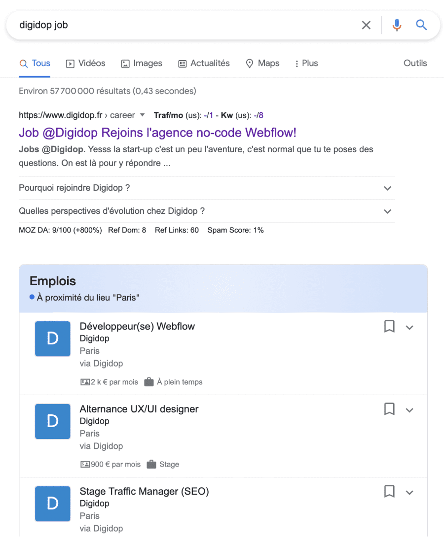 Enhanced results for the search "Digidop Job"
