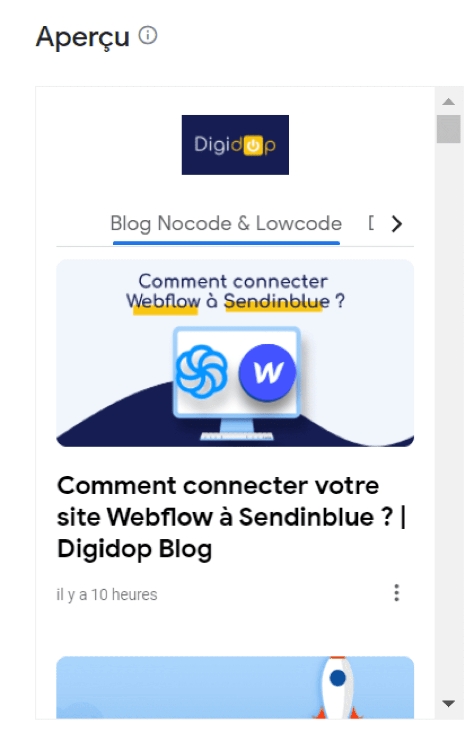 Screenshot preview publication in Publisher Center for Google News