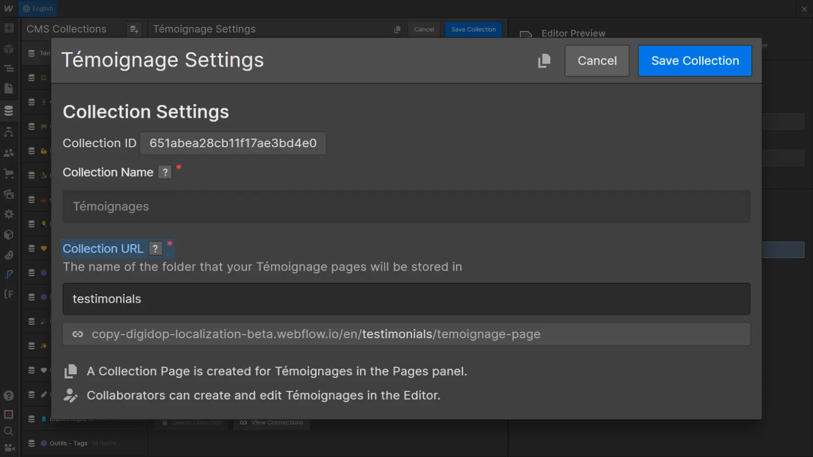 Webflow Localization, change slug