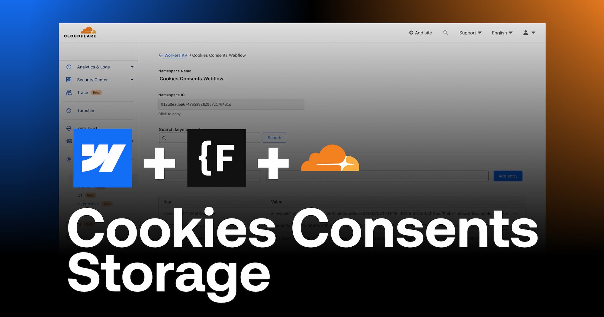 Webflow Cookie Consents Storage Webflow Finsweet and Cloudflare