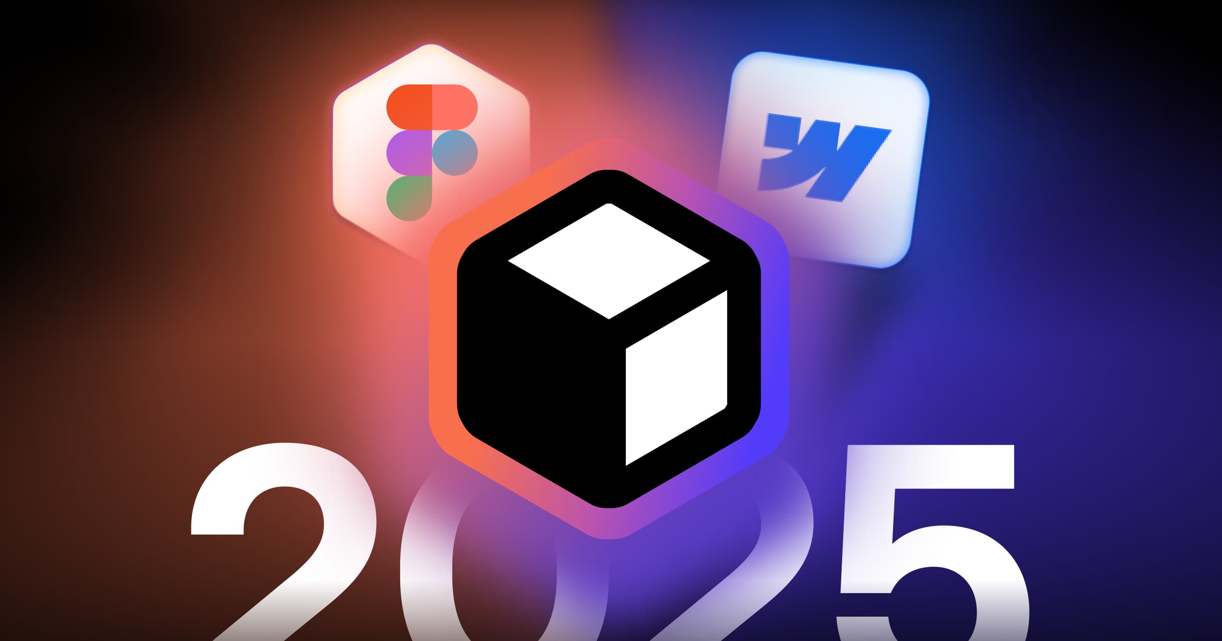 Logo relume, Figma and Webflow with written 2025