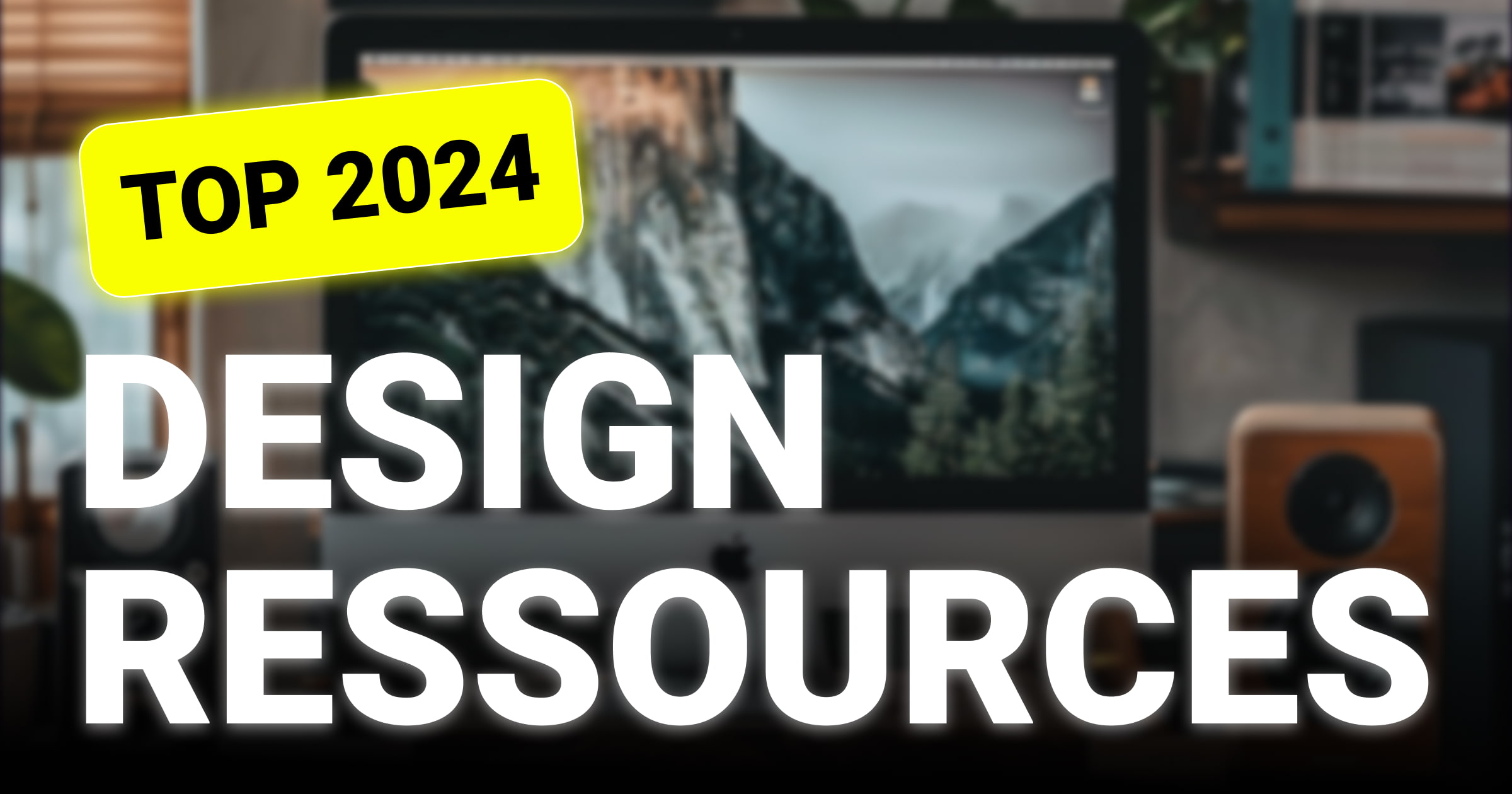 Mignature of the best design resources with a yellow top 2024 badge and an image of an office in the background