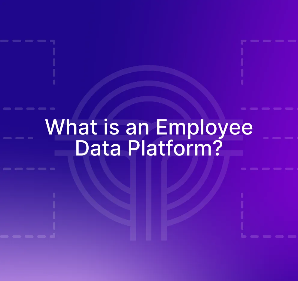 A purple background with the words what is an employee data platform?.