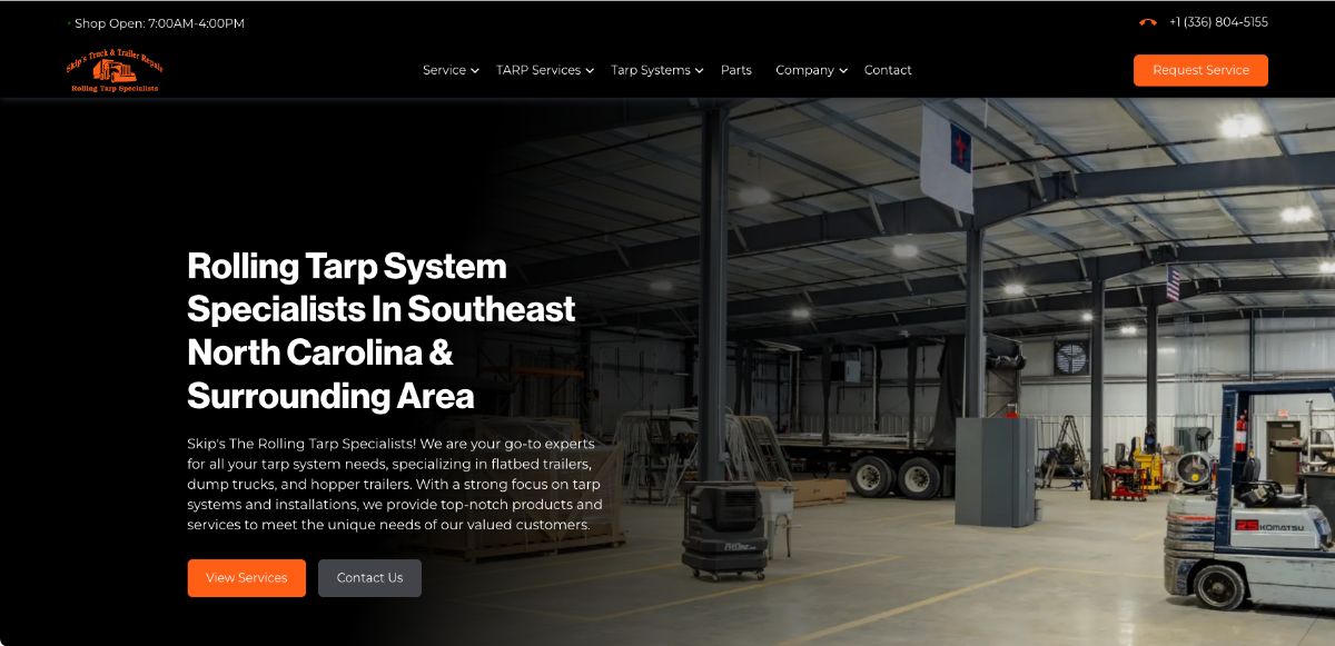Tarp System Experts in North Carolina Skip's The Rolling Tarp Specialists