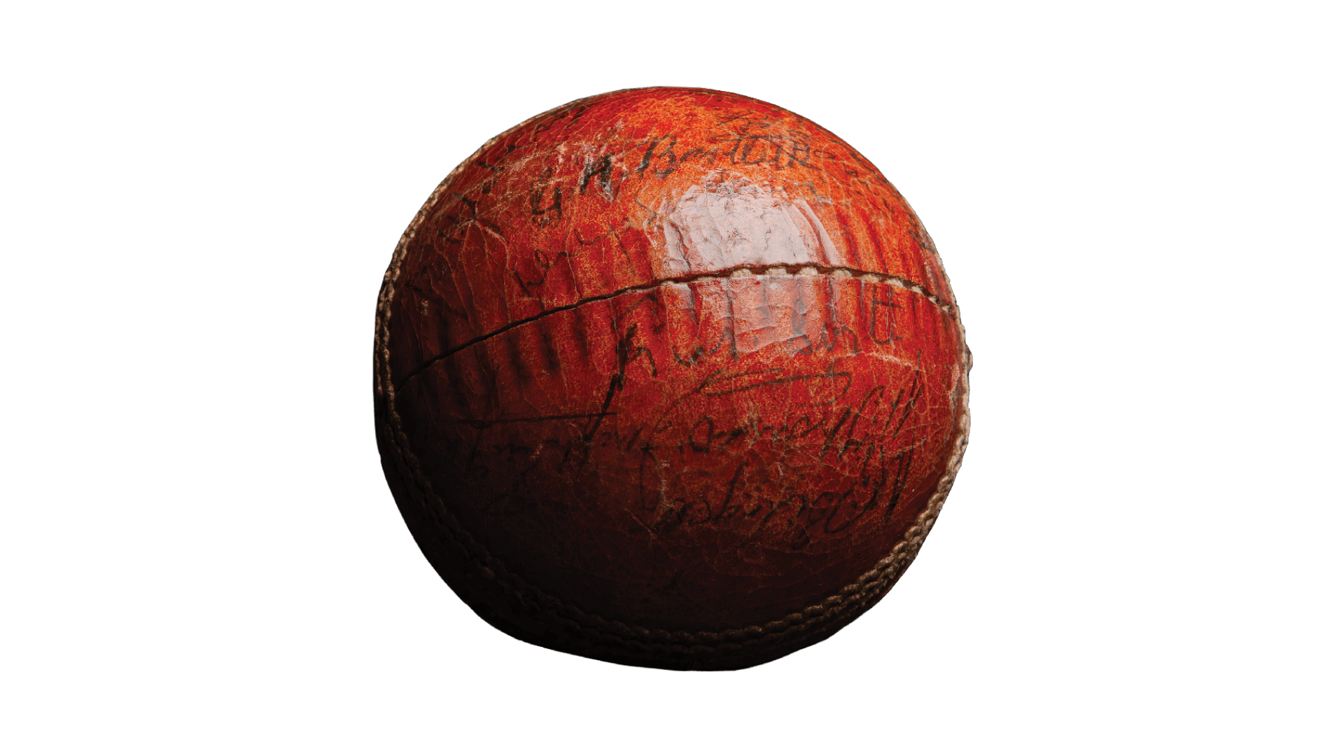 Cricket Ball with Signatures from the New Zealand Cricket Team