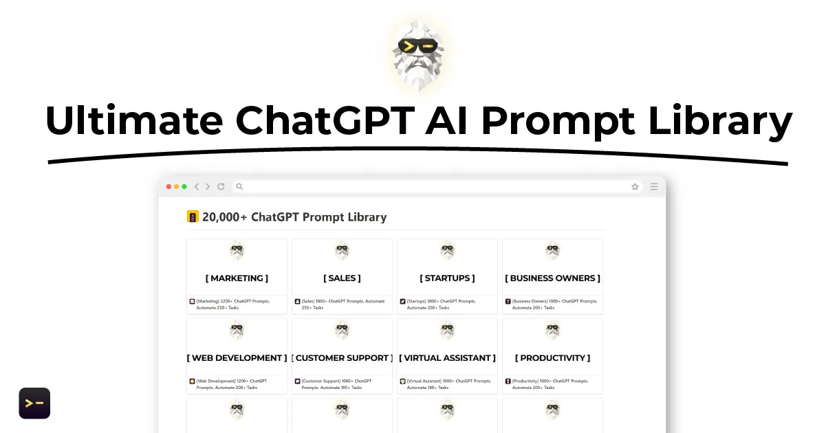 Unlock #1 Best ChatGPT Prompt Library - 20,000+ expertly curated AI Prompts - God of Prompt