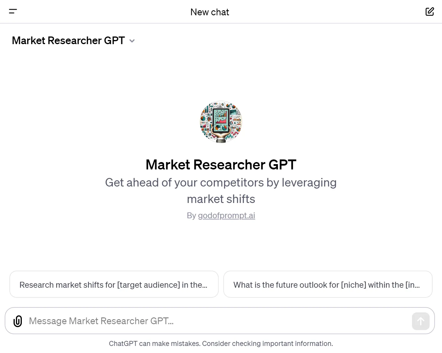 Market Researcher GPT Get ahead of your competitors by leveraging
