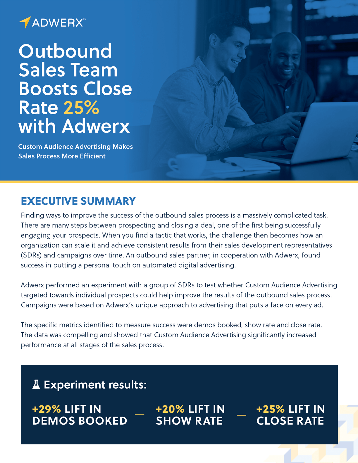 Outbound Sales Team Boosts Close Rate 25 with Adwerx