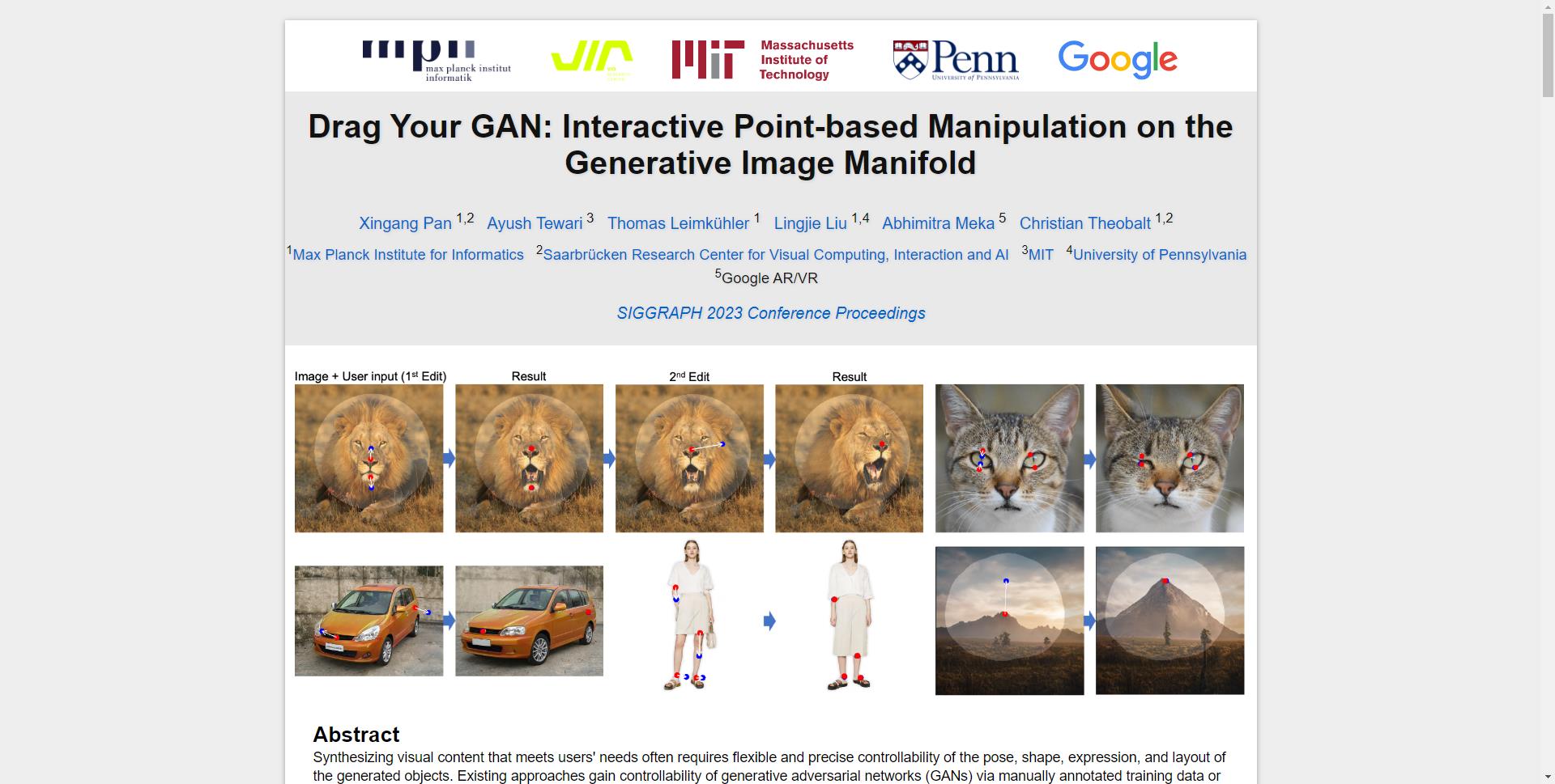 Drag GAN Tools Index AI