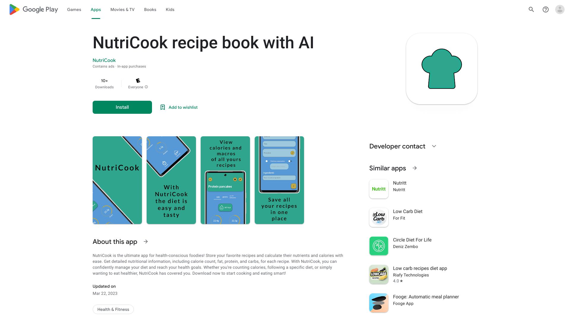 NutriCook recipe book with AI Revolutionize healthy cooking with our