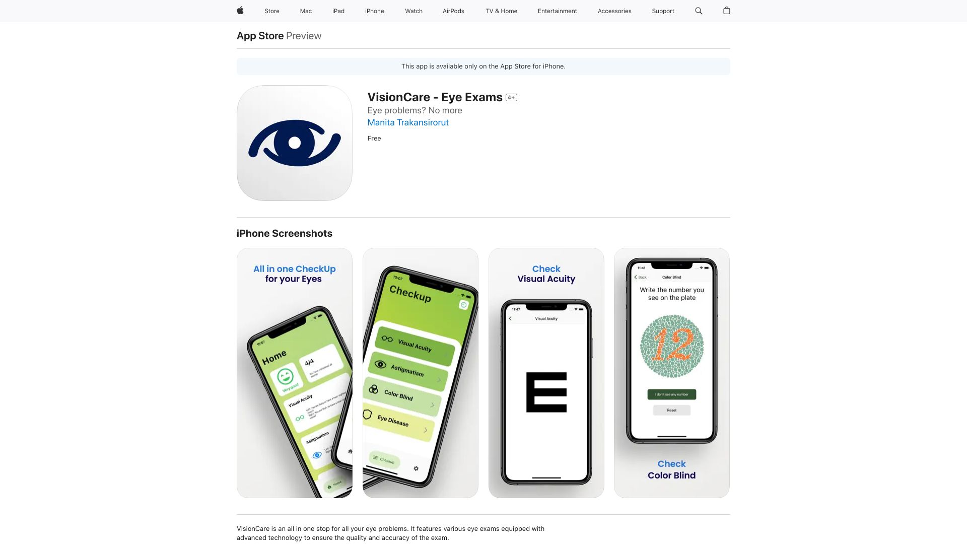 VisionCare Revolutionizing athome eye exams with precision and user