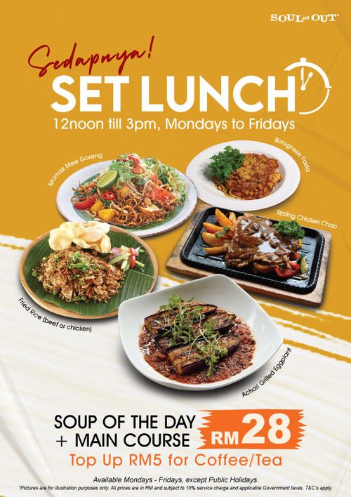 SOULed OUT Weekday Set Lunch Deal