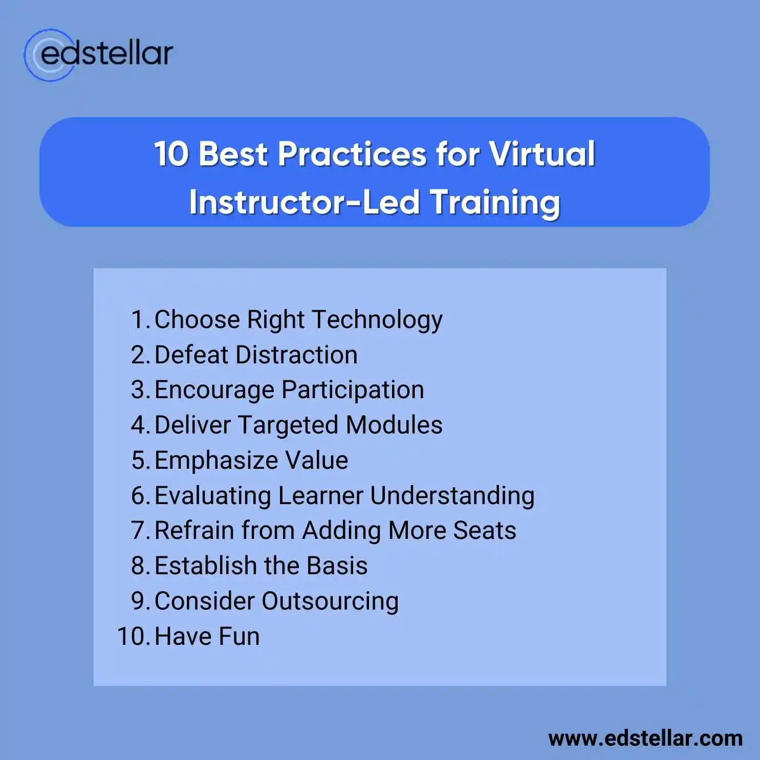 Top 10 Best Practices For Successful Instructor Led Training Top 10 Best Practices For Successful Instructor Led Training