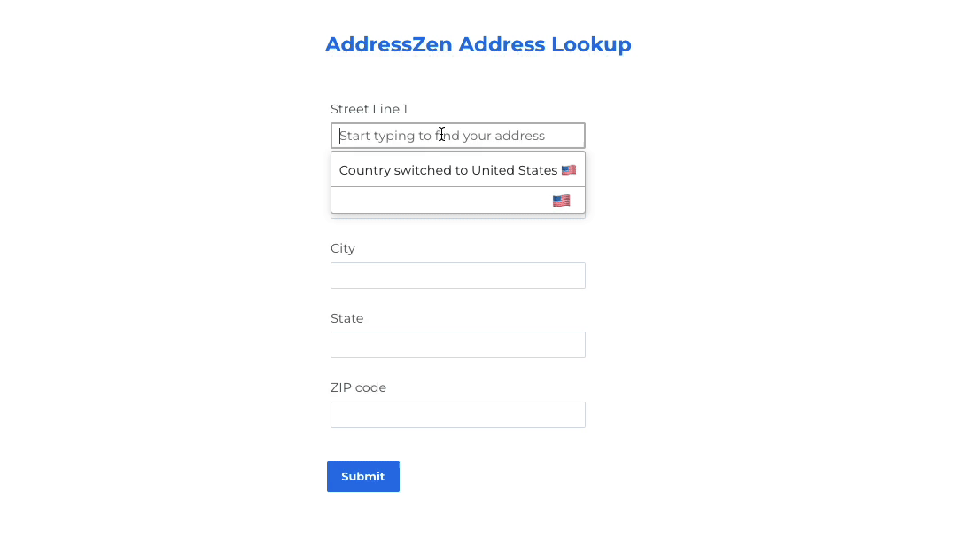 FormAssembly Address Lookup Integration AddressZen