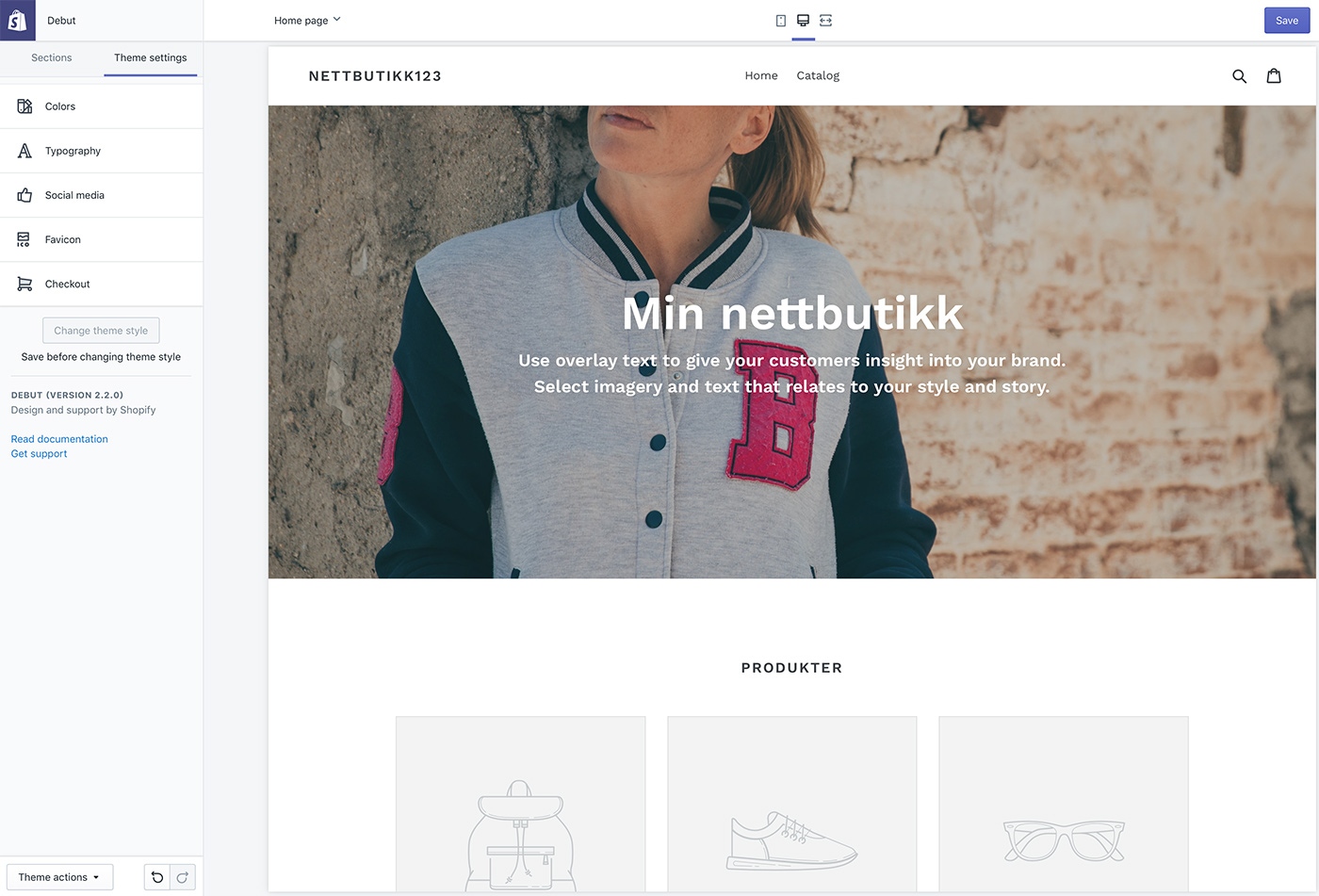 Theme i Shopify