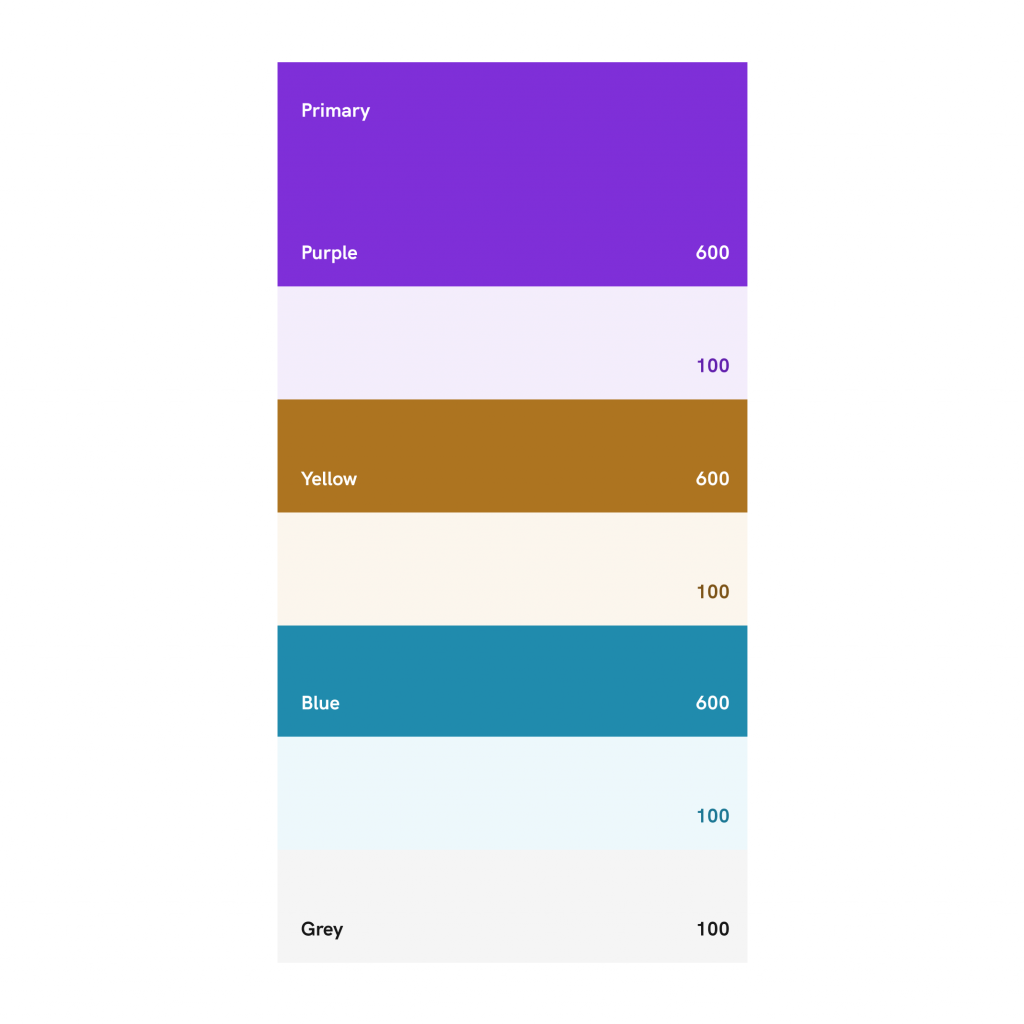 UI app design colour palette.