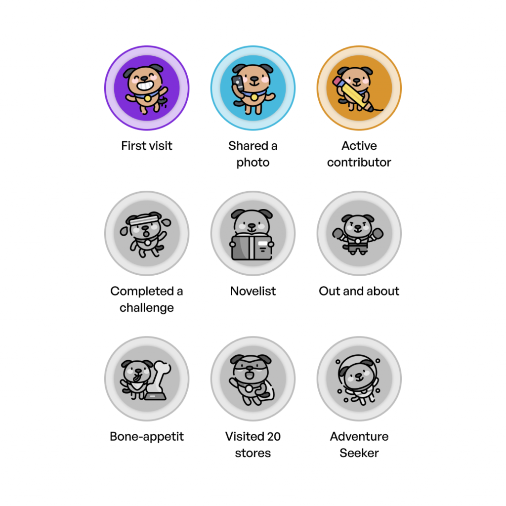 UI app concept badges.