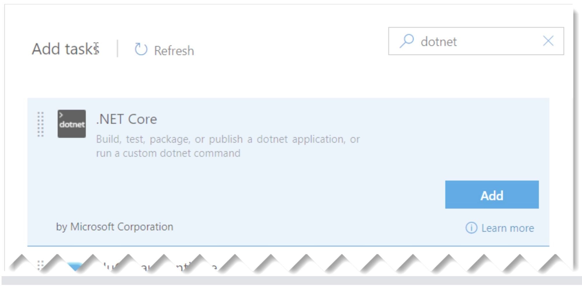 Screenshot of Azure DevOps platform.