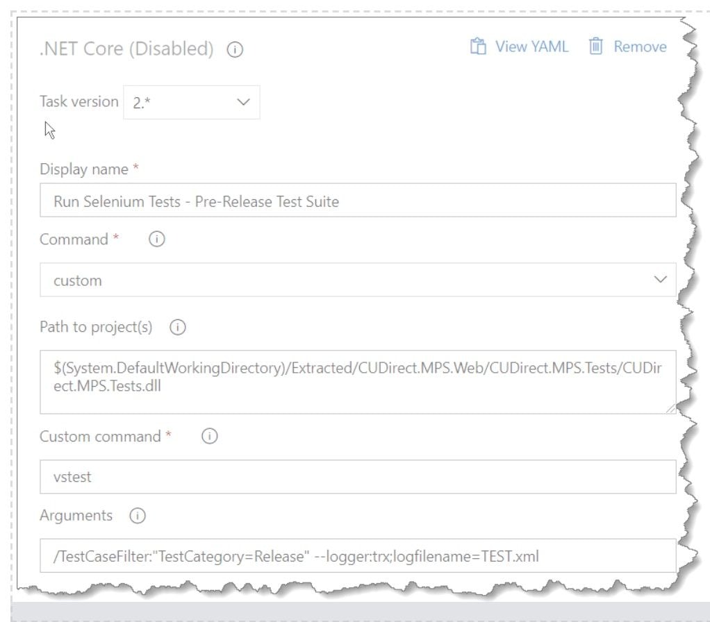 Screenshot of Azure DevOps platform.