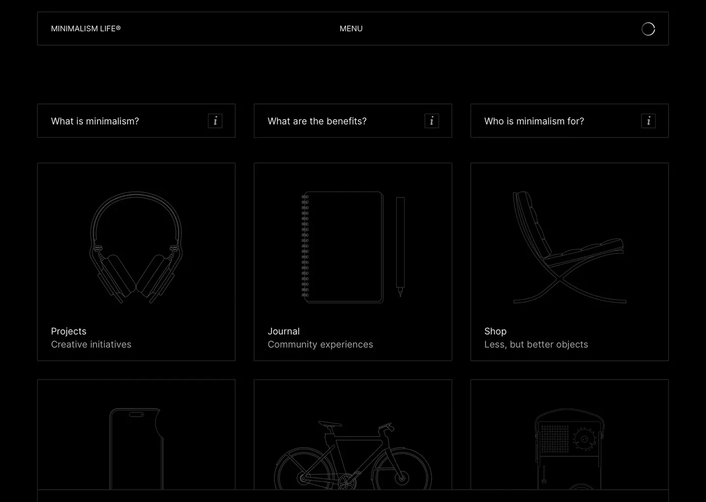Minimalism Life | Narrow Labs Web Design Inspiration