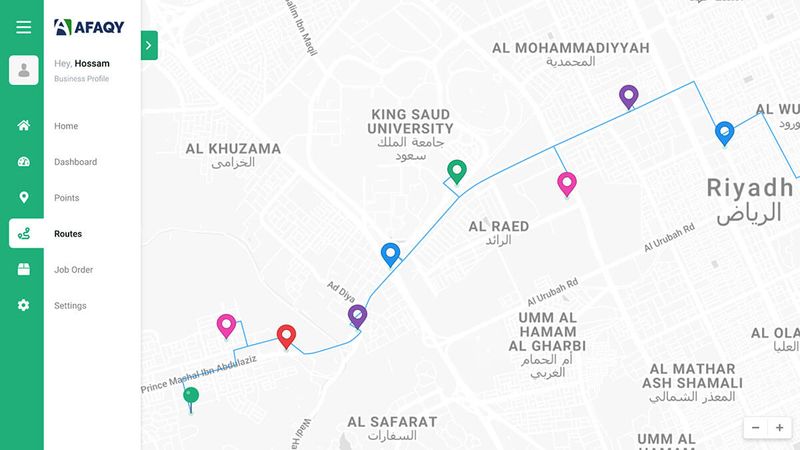 Diffrent Screen Routes Route - Achieve Higher Transparency With Your Fleet