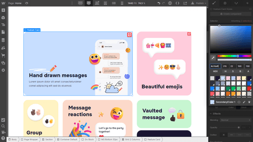 Color - Cloudly X Webflow Template