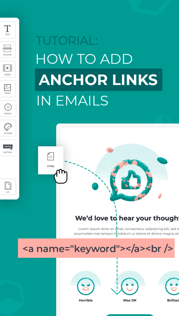 Tutorial How to Add Anchor Links in Emails