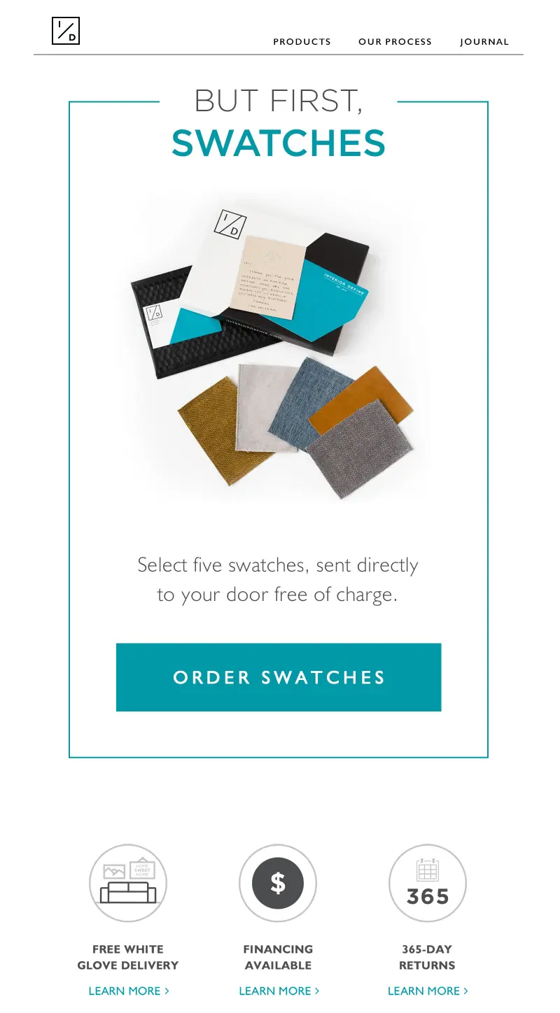 4 Fresh Modern Furniture Email Designs