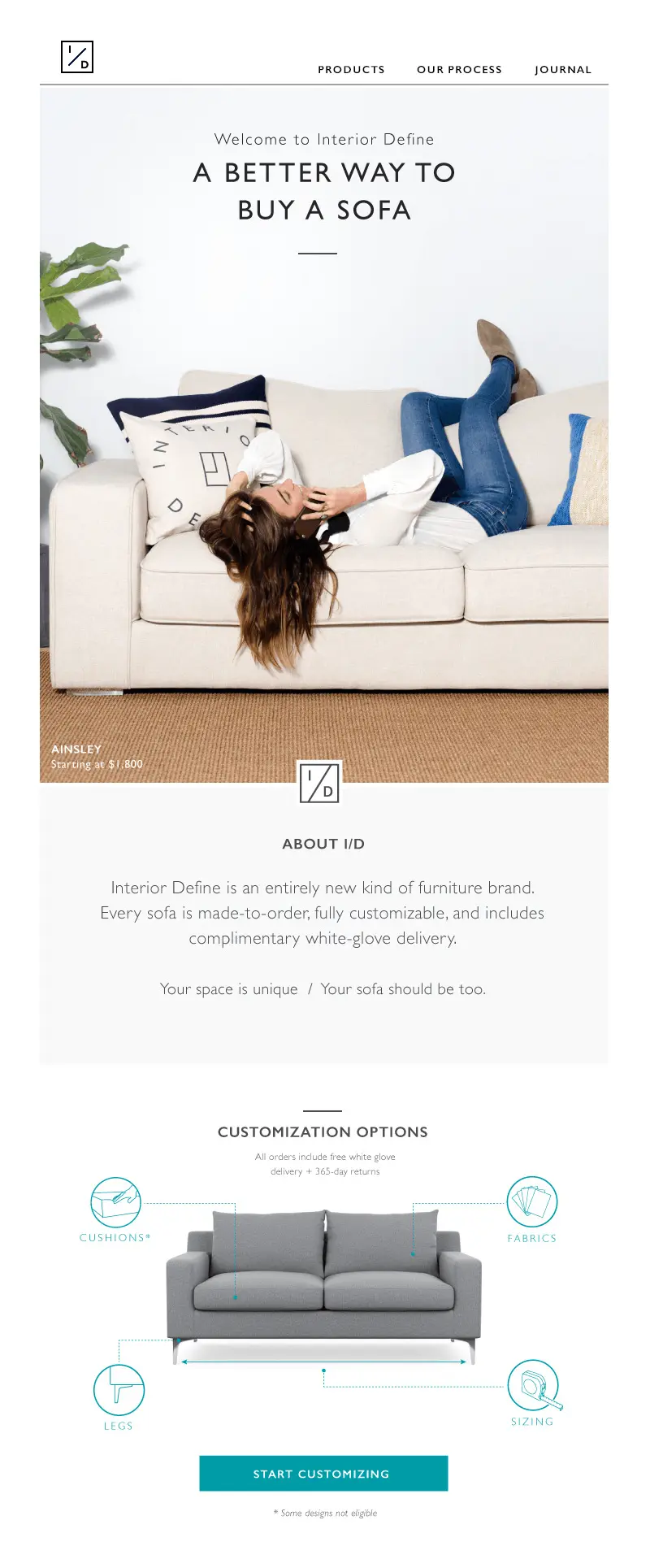 4 Fresh Modern Furniture Email Designs