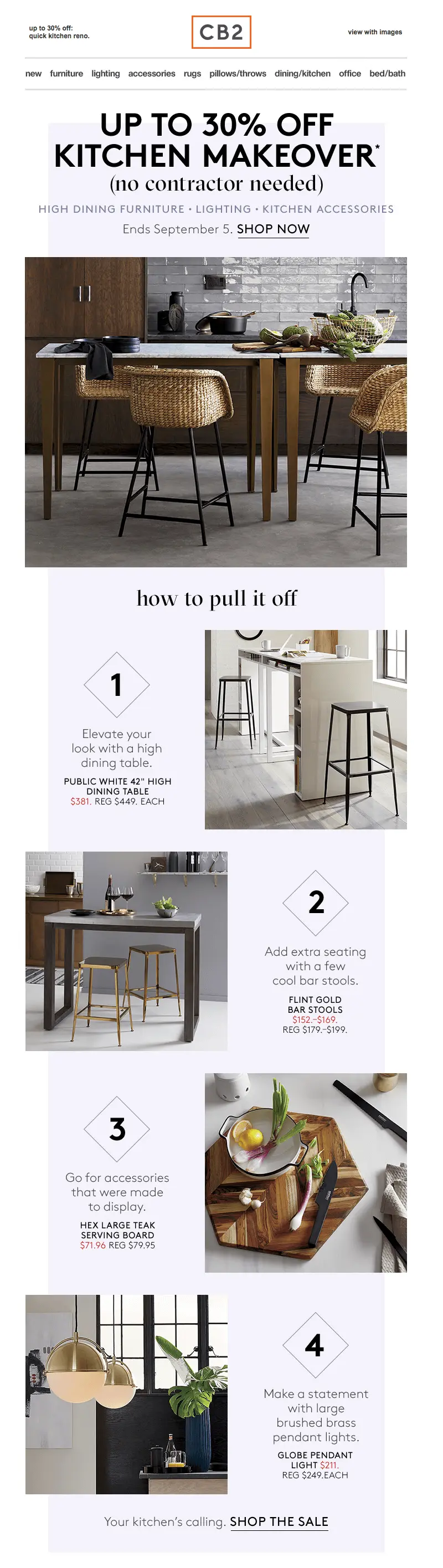 4 Fresh Modern Furniture Email Designs
