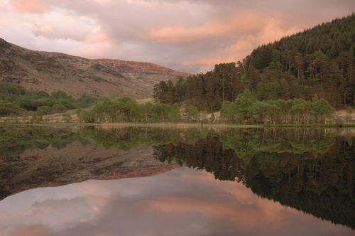 Pink skies over the loch