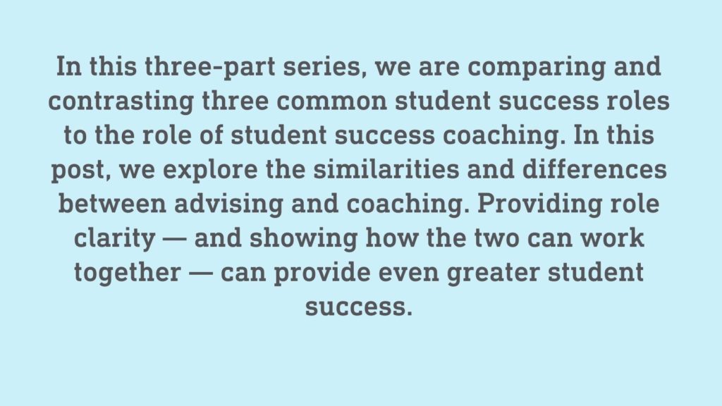 Knowing the differences between coaching and advising creates a ...